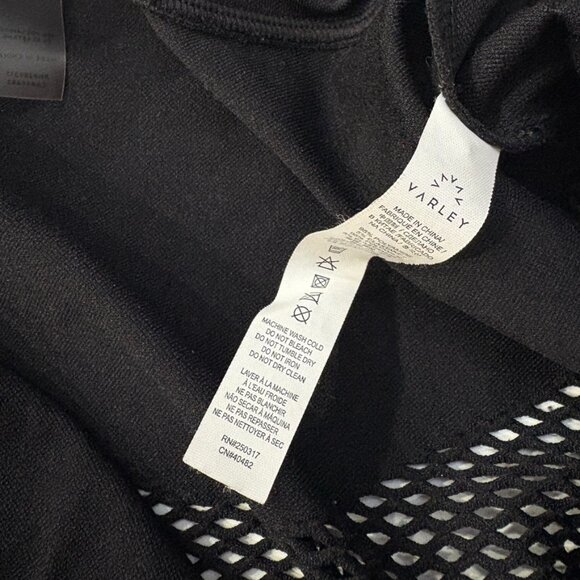 Varley Poinsetta Full Zip Activewear Jacket Black S/M Mesh Panel Gym Athleisure - Picture 8 of 11